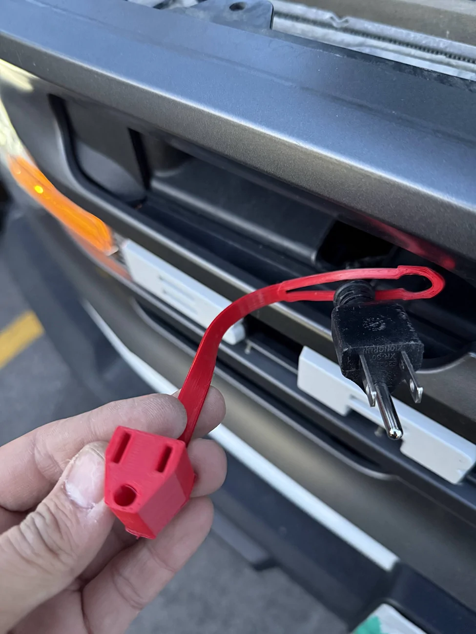 Ford Bronco Block heater extension mod IMG_5542
