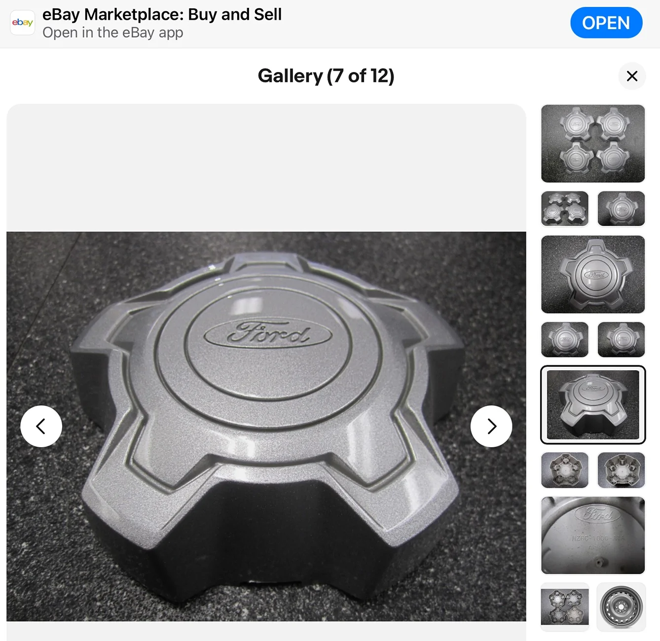 Ford Bronco Steel wheel center caps 15370F77-5AE8-47B0-9073-56F440D24C7F