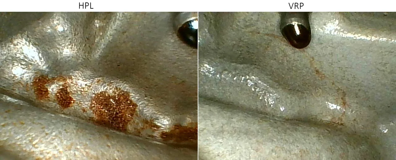 Ford Bronco 2.7L Engine Borescope Pictures of Valvoline Restore and Protect 5W-30 vs HPL 0W-30 5