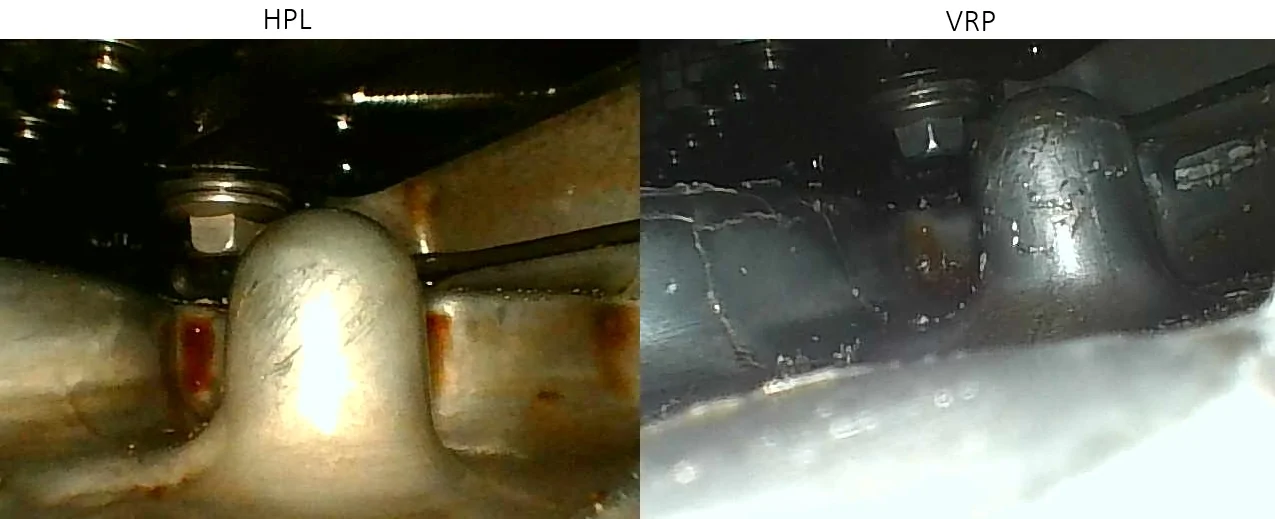 Ford Bronco 2.7L Engine Borescope Pictures of Valvoline Restore and Protect 5W-30 vs HPL 0W-30 8