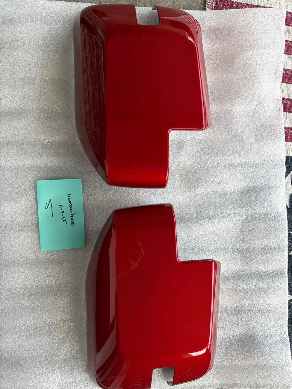 Ford Bronco Red Hot Metallic Bronco Mirror Caps bronco mirrors