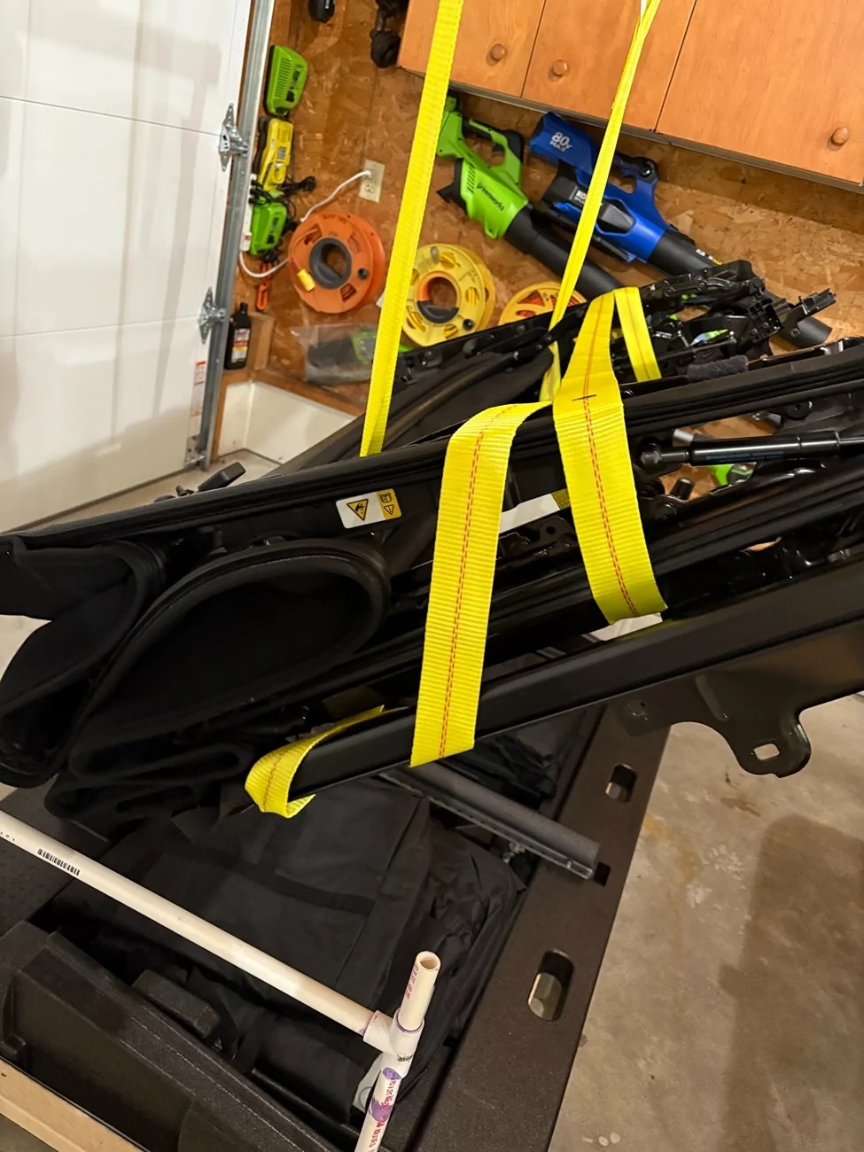 Ford Bronco My DIY Strap Lift System For Easy Soft Top Removal & Installation ... Lifting-ST-20FT-stra