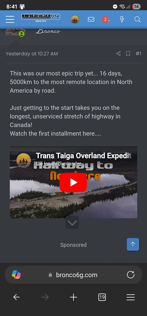 Ford Bronco TLO Trans-Taiga Overland Expedition! 16 days, 5000km to most remote location in North America by road 1000020647