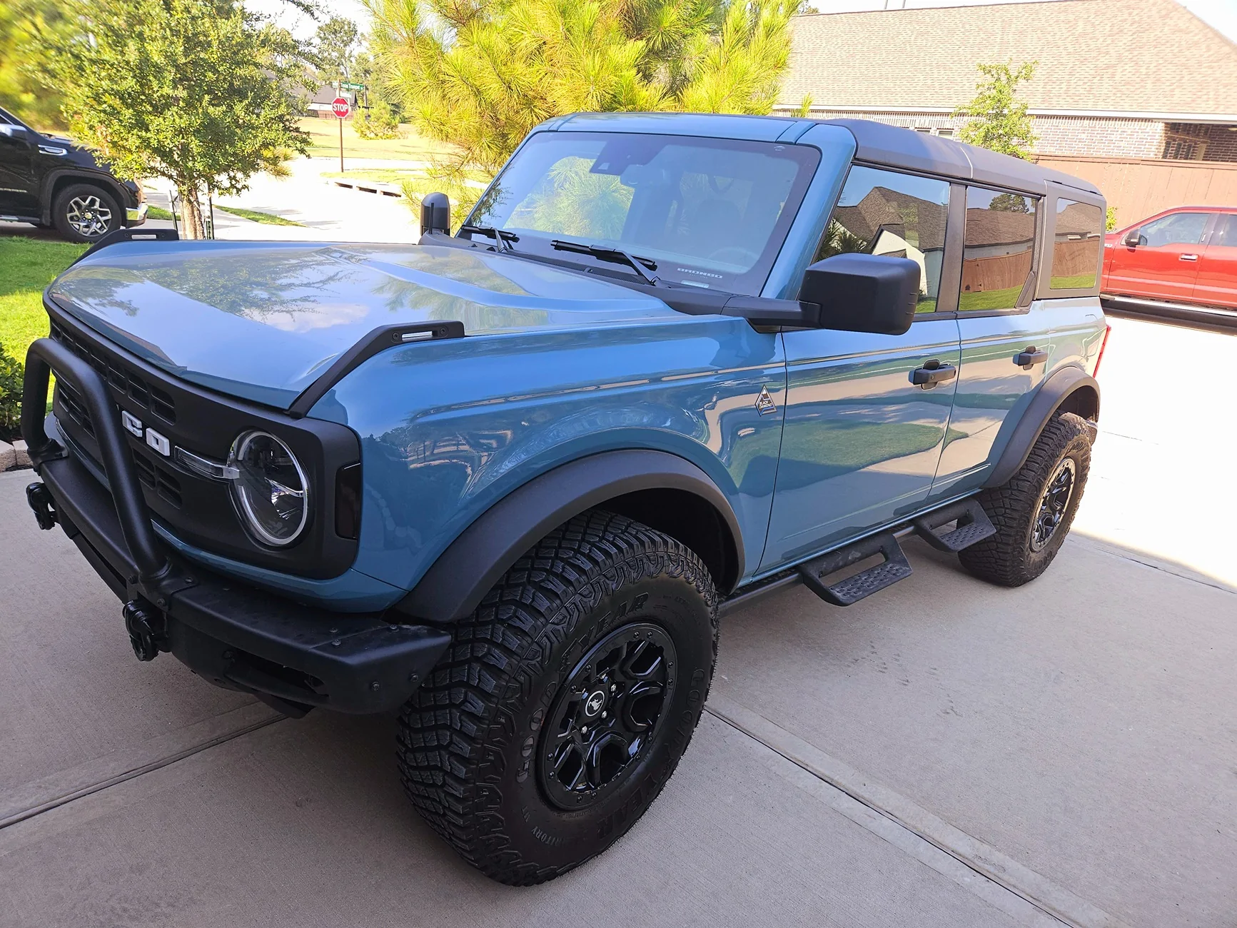 Ford Bronco 2023 Bronco Black Diamond Makeover! Retro stripes, white Method wheels, Grabber ATX tires 20230819_165615