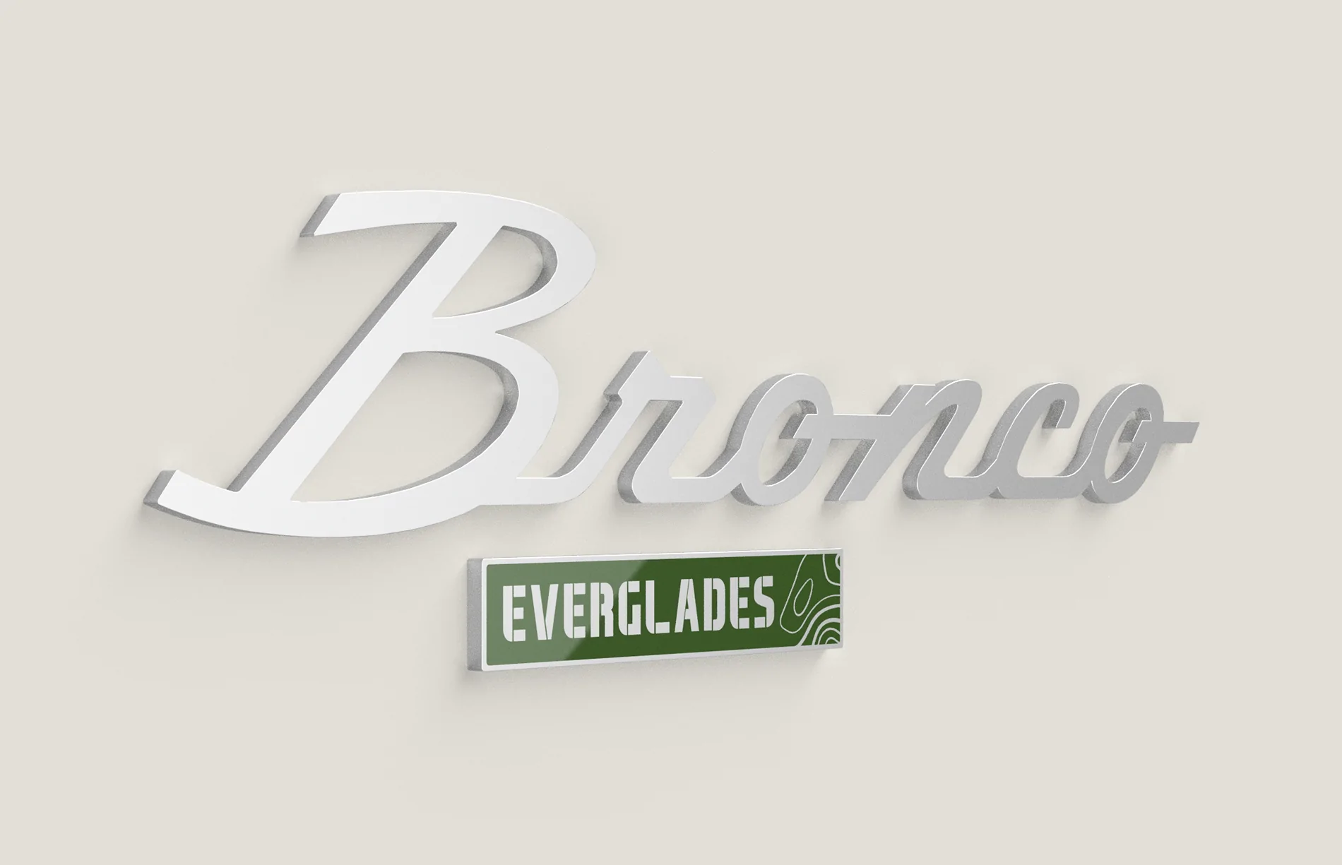 Ford Bronco Everglades + Classic Emblem BR-Everglades-Emblem-Mocku