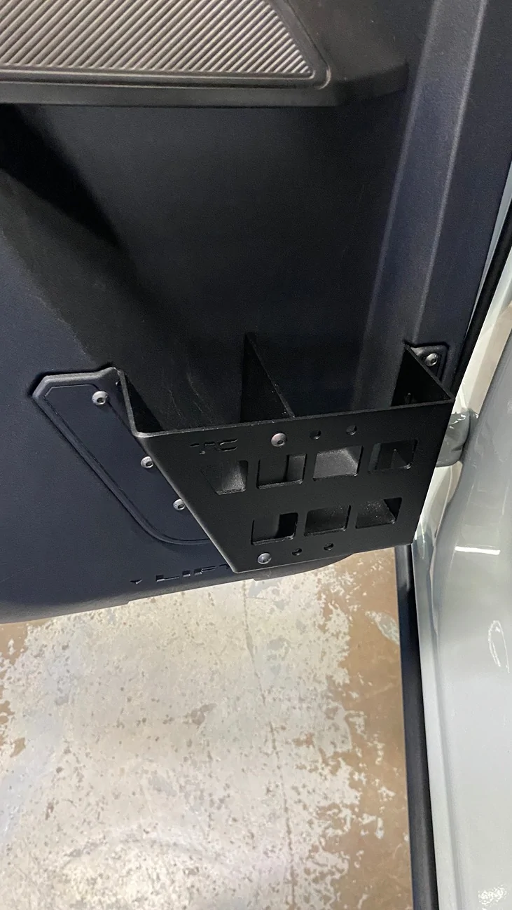 Ford Bronco Mountains to Metal Door Pockets installed IMG_3370