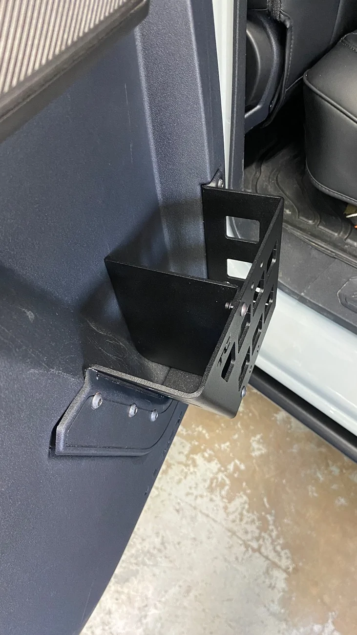 Ford Bronco Mountains to Metal Door Pockets installed IMG_3369