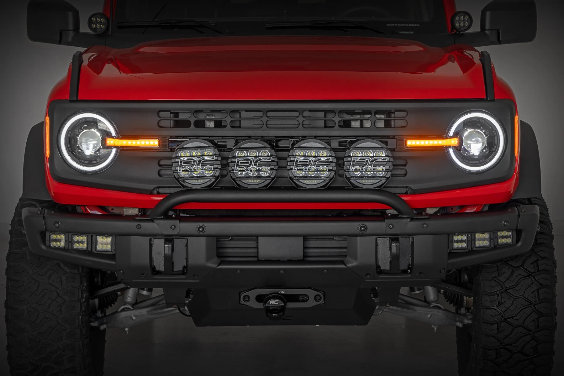 Ford Bronco New Product - DV8 Offroad Black Headlights for Bronco RC headlight