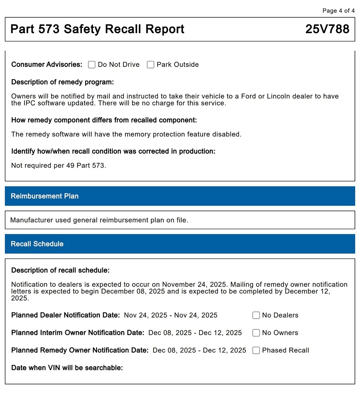 Ford Bronco Sport Recall: Instrument Cluster Panel Display Failure (NHTSA Recall 25V788) -- 2025-2026 Bronco Sport {filename}