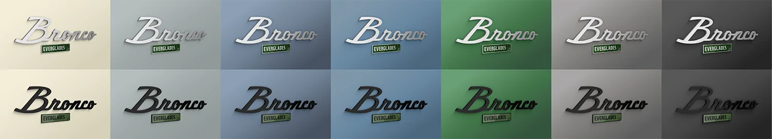 Ford Bronco Everglades + Classic Emblem Bronco_Everglades_Emblems