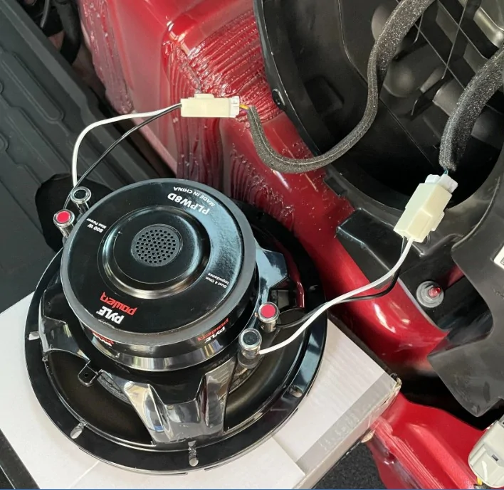 Ford Bronco Budget B&O upgrade almost complete B&O Subwoofer 2