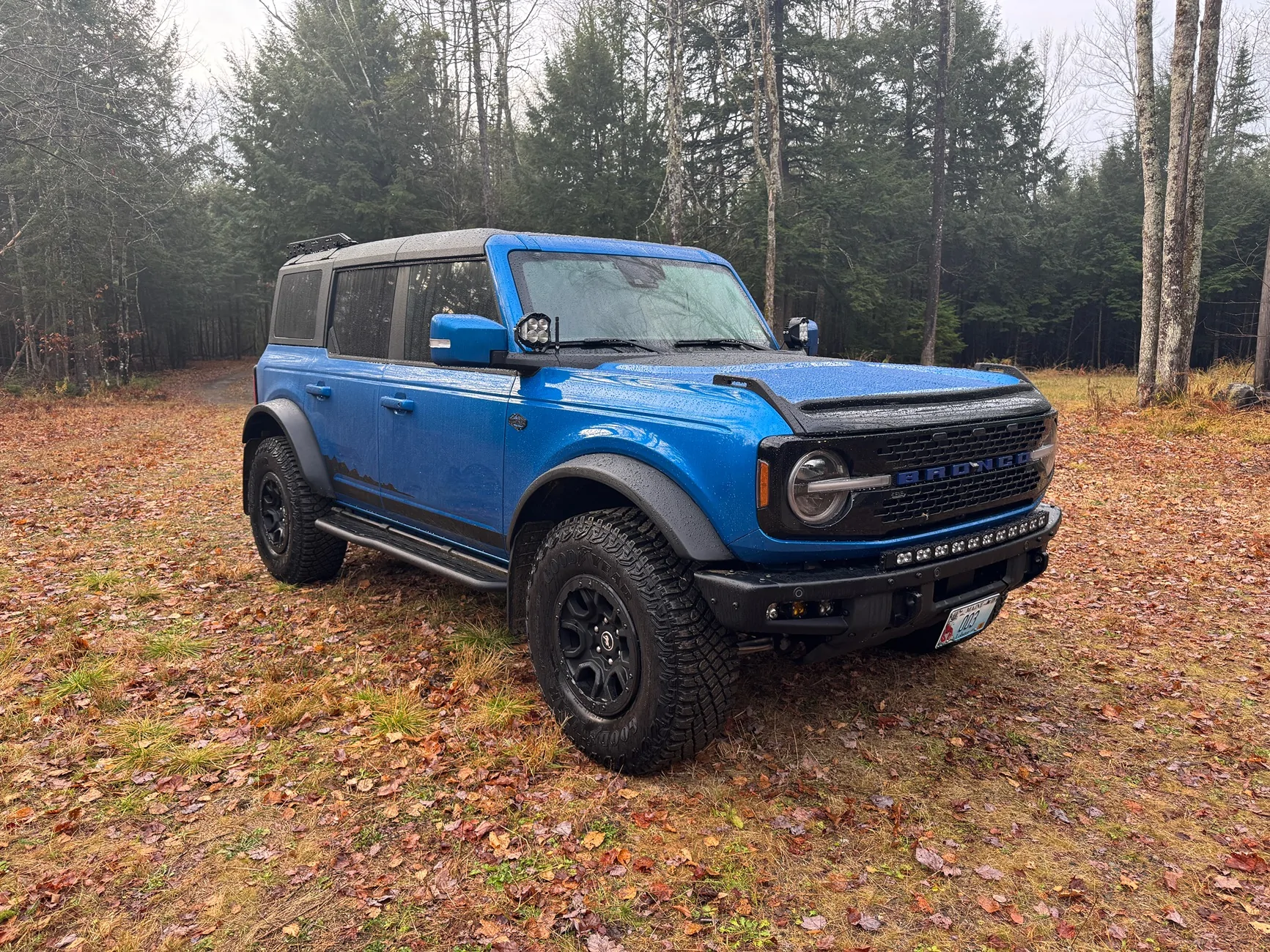 Ford Bronco Driving vs Spot Beam Pattern for A-pillar Lights IMG_8463