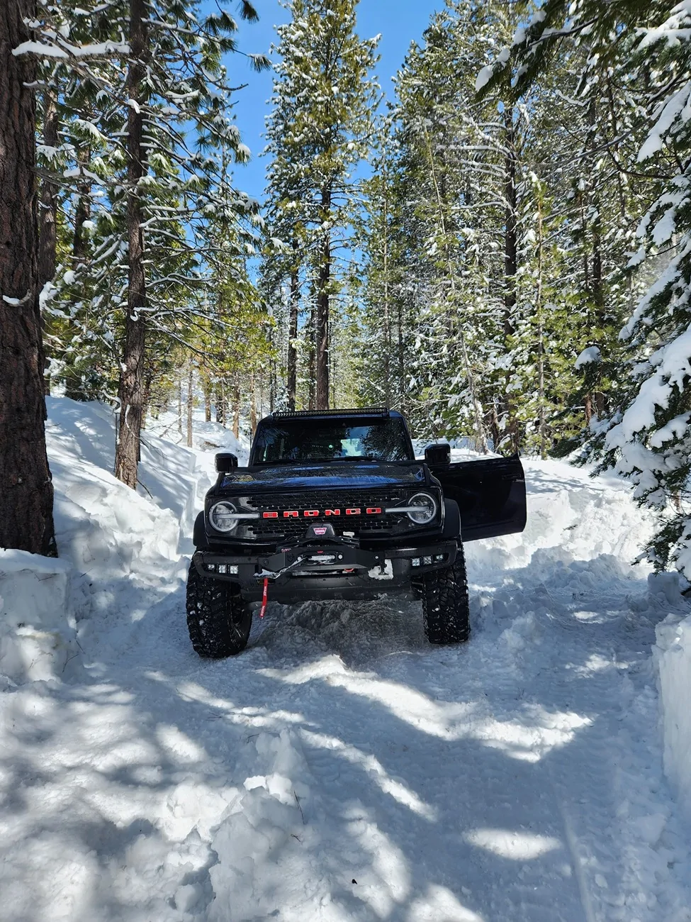 Ford Bronco Testing drone out with Bronco in first big snow 20230325_122937