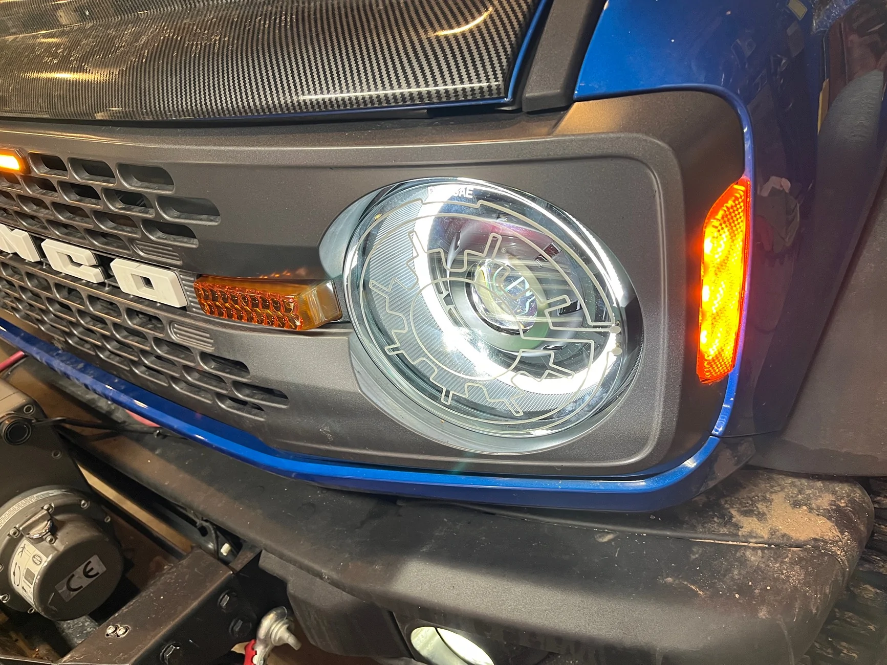 Ford Bronco Bronco Headlights in Snow IMG_5212