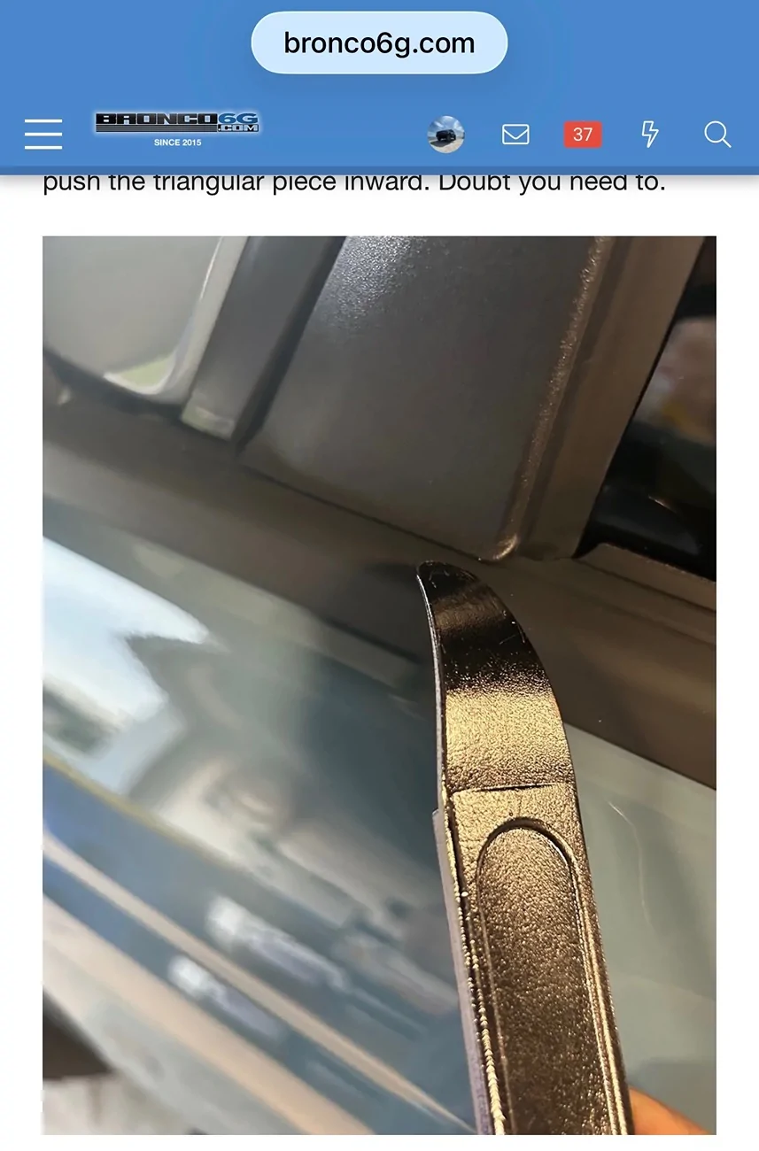 SSM 53981: 2021-2024 Bronco - Window Rattle From The Front Doors Over ...