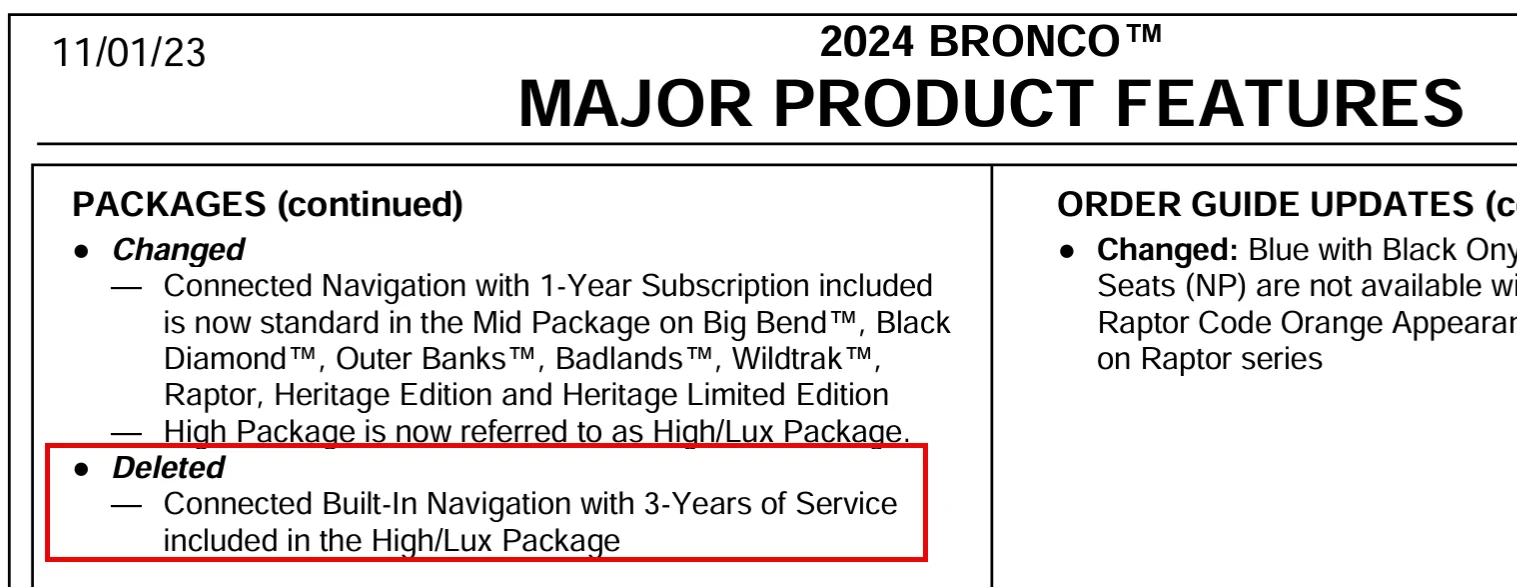 Ford Bronco Basic Navigation paywalled - Is this true? 1765127963271-fa