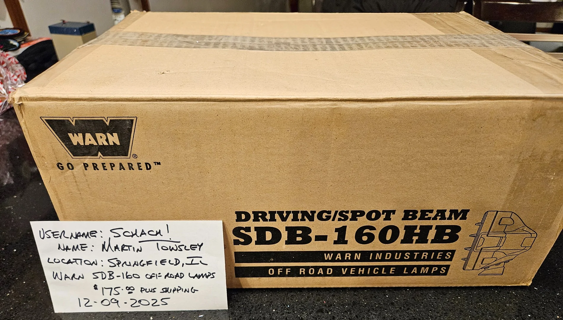 Ford Bronco Warn SDB-160 Off-Road Driving/Spot Beam Halogen Lamps warn 3 sign