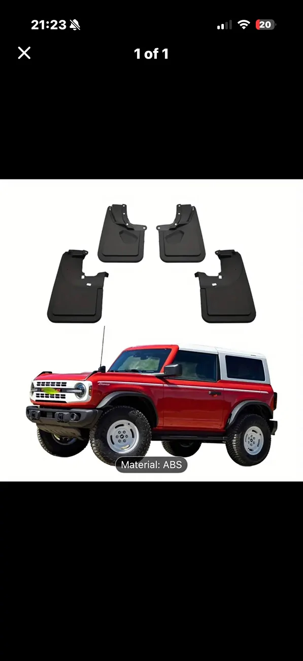 Ford Bronco Are these no drill mud flaps? IMG_3533