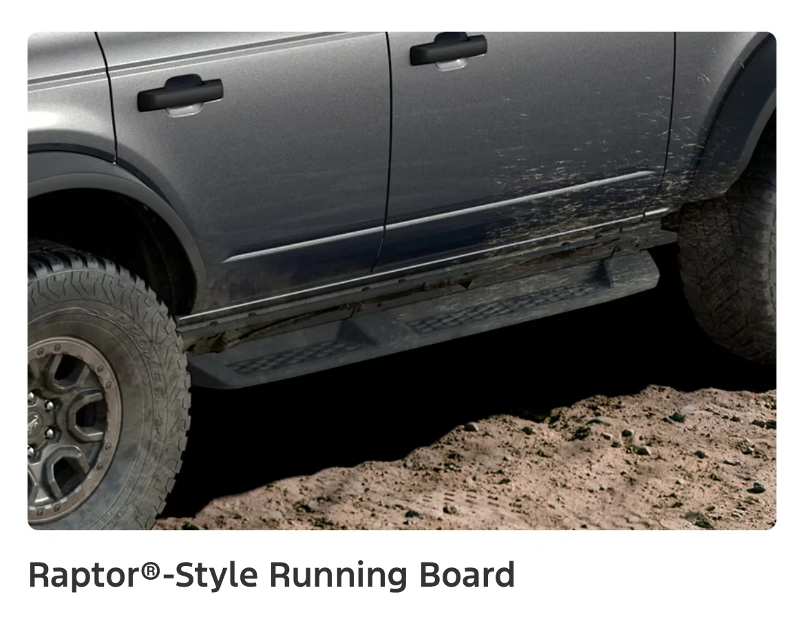 Ford Bronco WTB - Raptor Style Running Boards 756002-a7e94310fa8340d0a95c167e33635d16