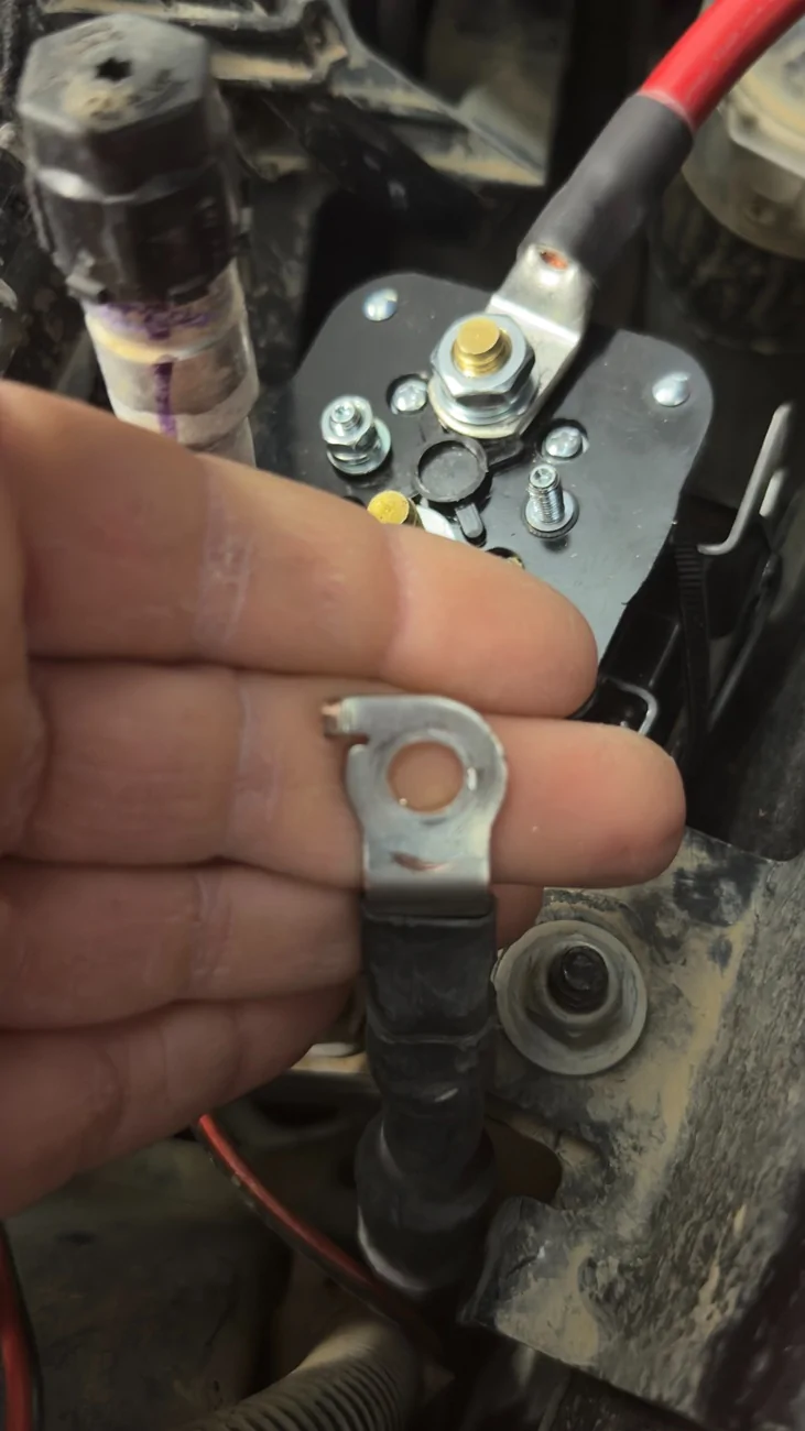 Ford Bronco Winch to solenoid connection IMG_0473
