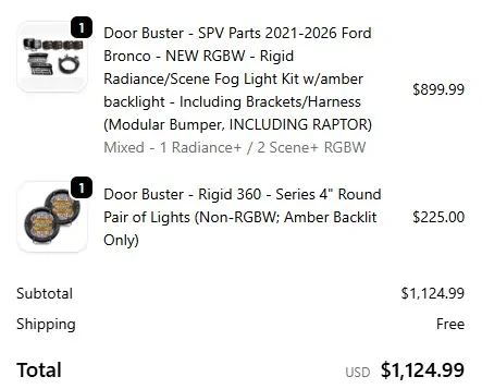 Ford Bronco Fog light setup Screenshot 2025-12-16 125733