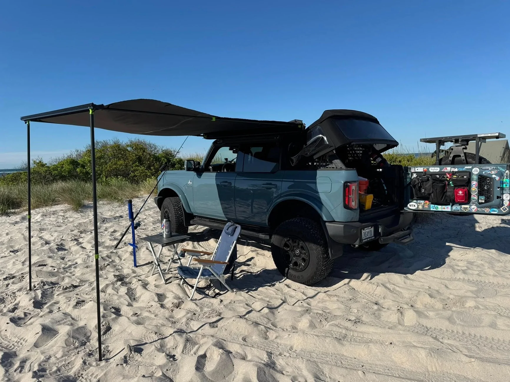Ford Bronco Bronco Accessory Side Rail for Soft Top.  Mount Awnings, Shower Encl and more - Still open top - NEW LOWER PRICE! (X-Rack) 500227047_10232229032520800_8479724934693037983_n