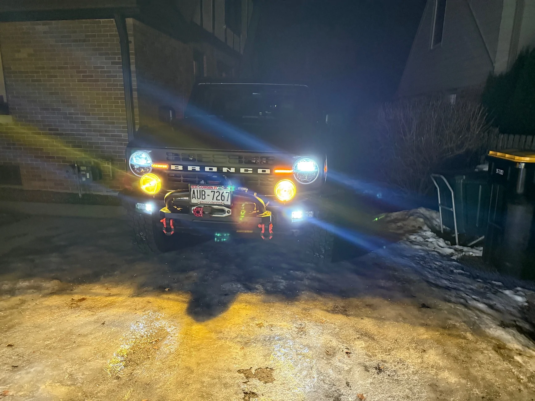 Ford Bronco Bronco Headlights in Snow IMG_3687