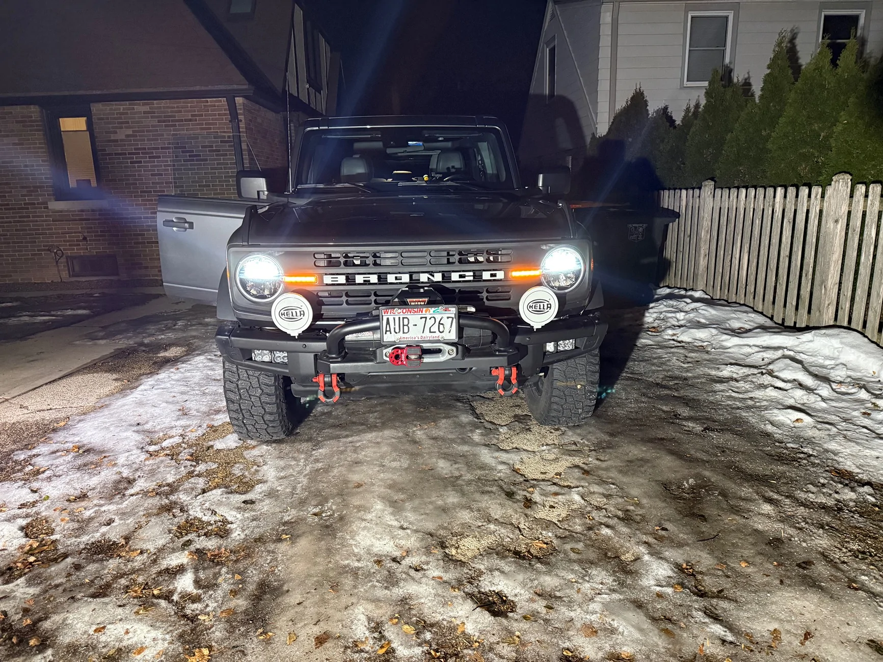 Ford Bronco Bronco Headlights in Snow IMG_3689