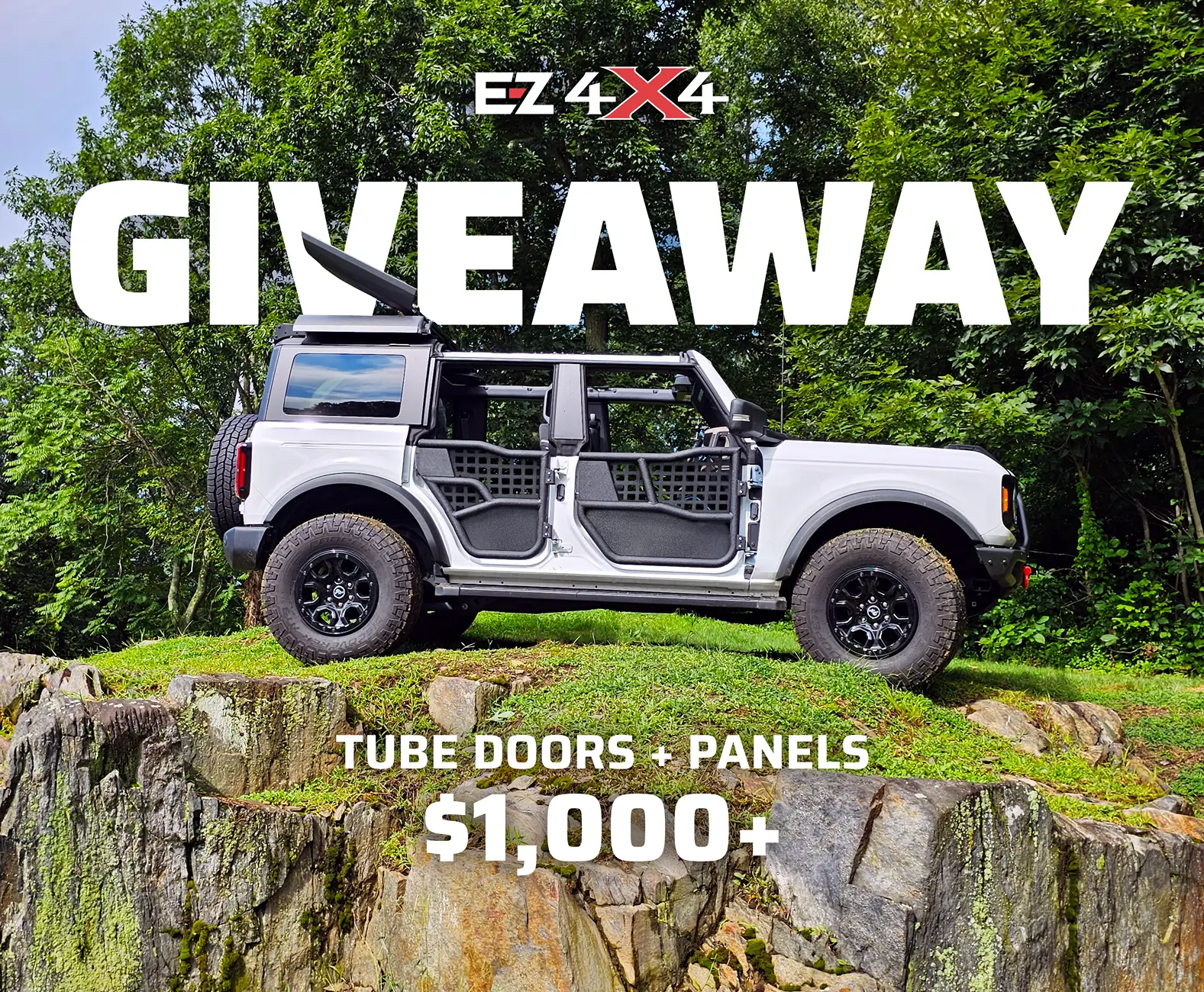 Ford Bronco 🚨 NEW $1,000 GIVEAWAY: Win a Set of EZ4X4 Alpha Aluminum Tube Doors + Your Choice of Panels! ($1,000+ Value!) EZ4X4-Giveaway