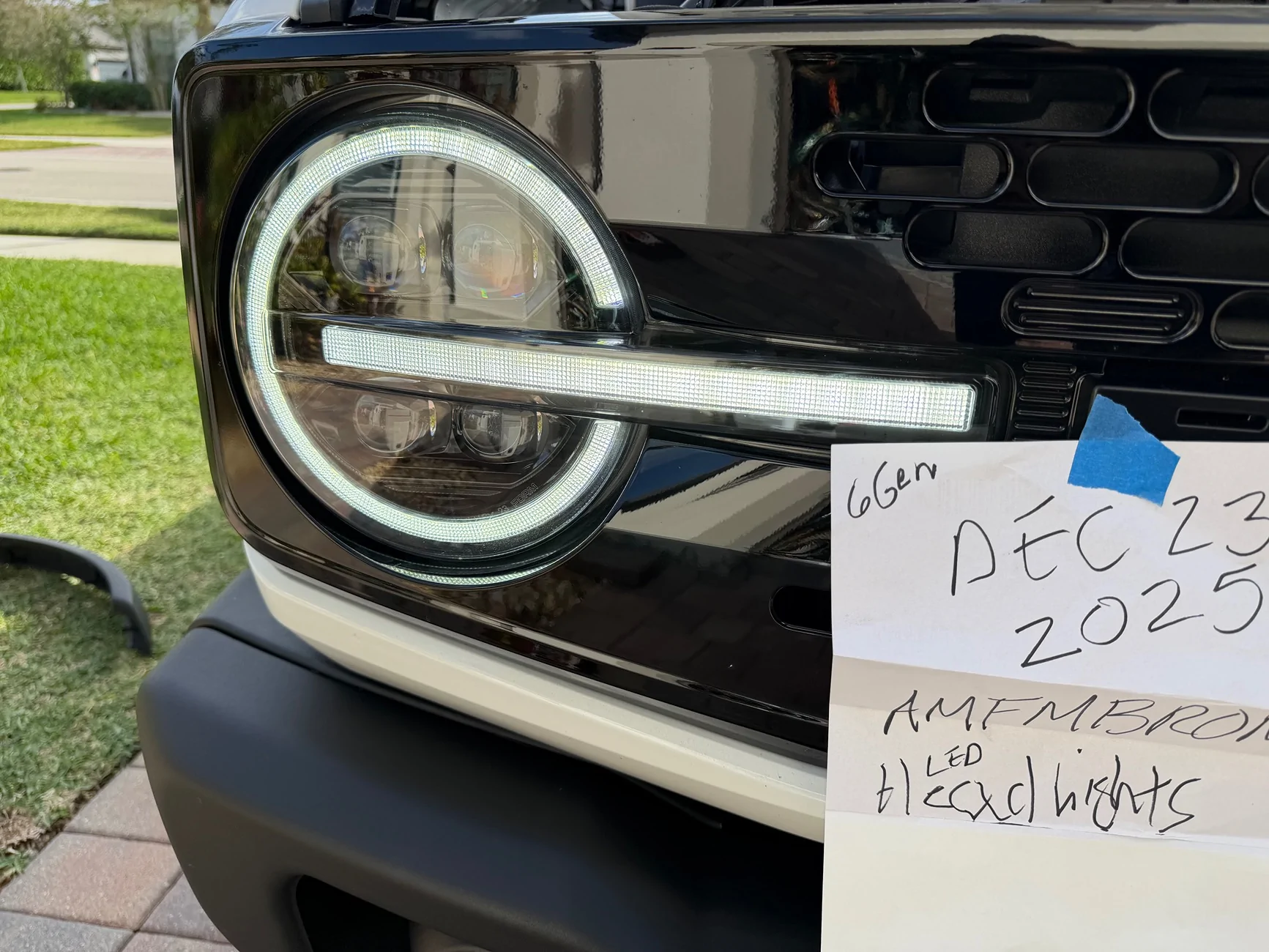 Ford Bronco LED HEADLIGHTS LIKE NEW FORM LIGHTING $500 IMG_0534