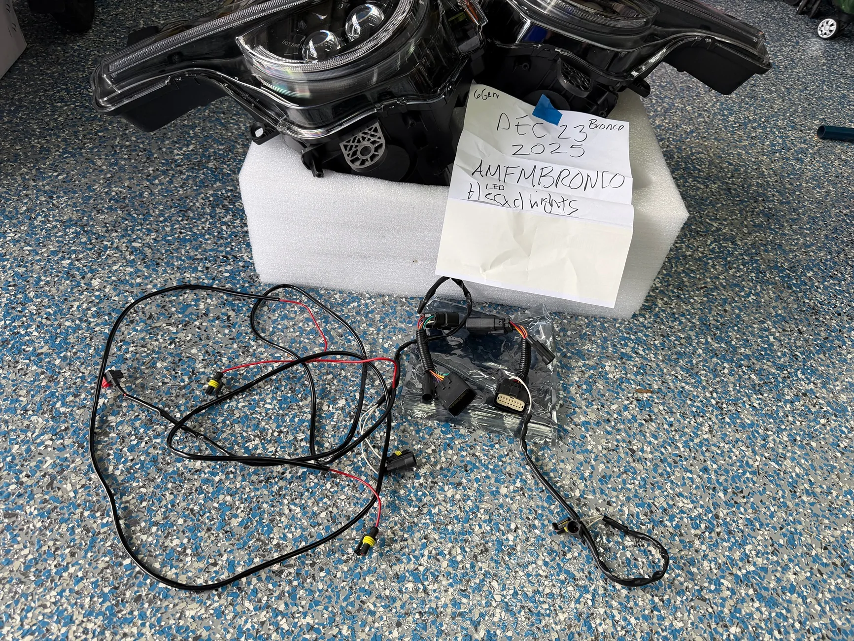 Ford Bronco LED HEADLIGHTS LIKE NEW FORM LIGHTING $500 IMG_0539