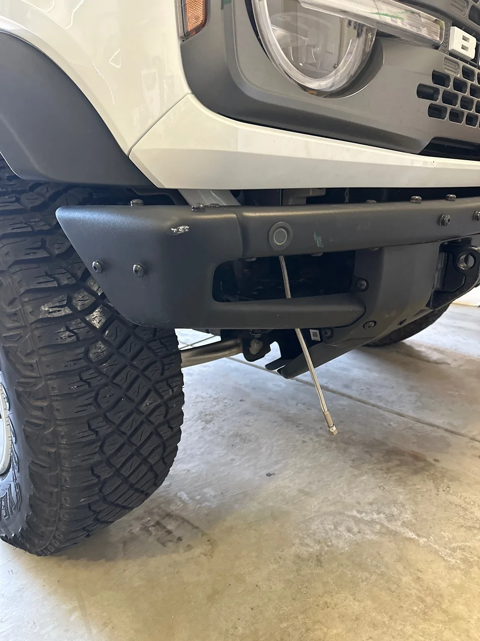 Ford Bronco Trying to mount air outside the engine compartment imag