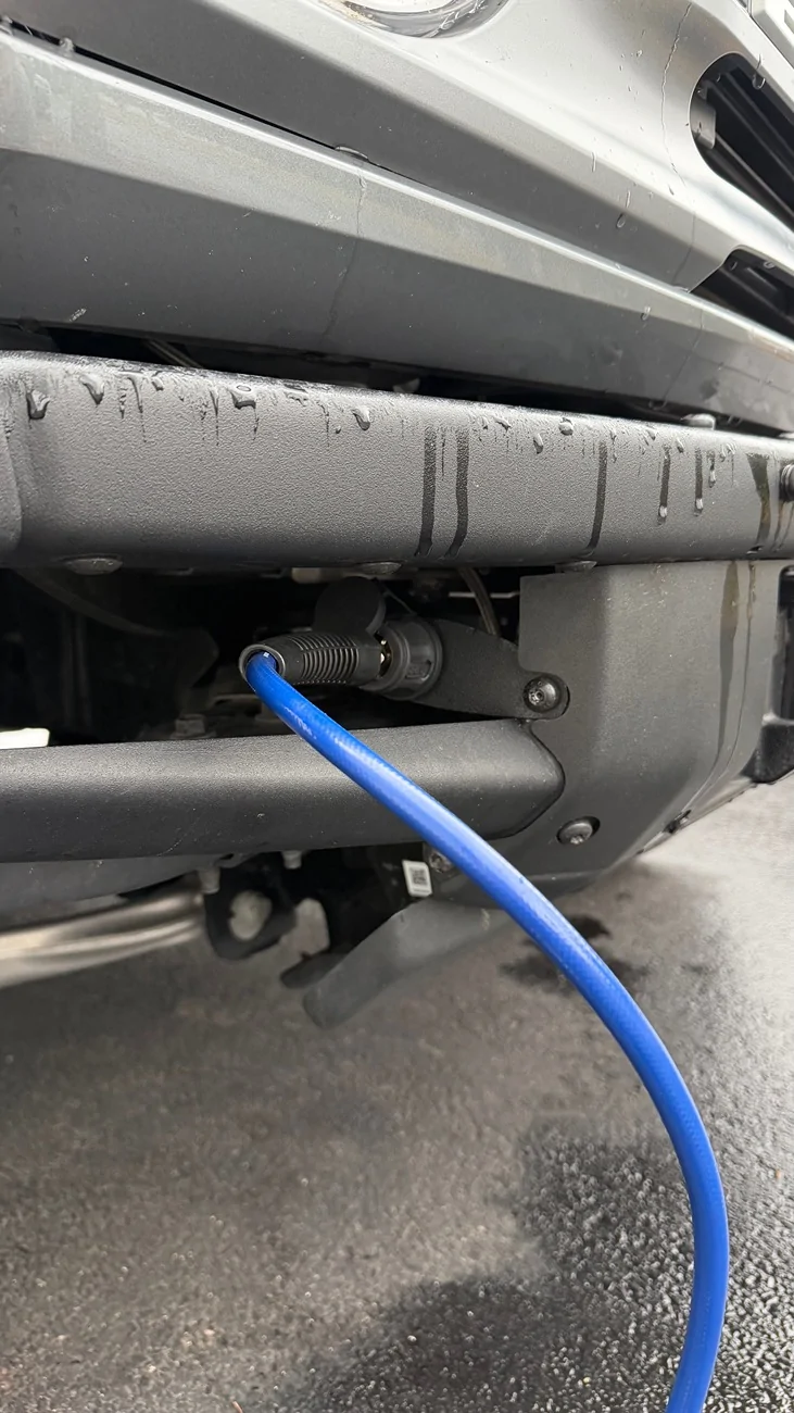 Ford Bronco Trying to mount air outside the engine compartment IMG_0268