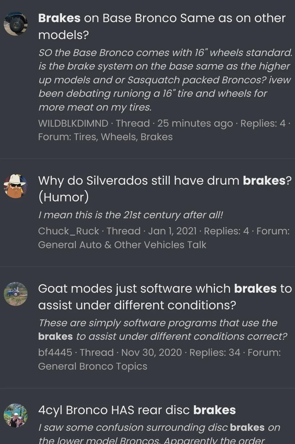 Ford Bronco Brakes on Base Bronco Same as on other models? SmartSelect_20210111-174712_Firefox