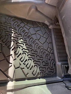 Ford Bronco 3Wliners floor mats, seat back liner, cargo area liner and pet seat cover review IMG_8724