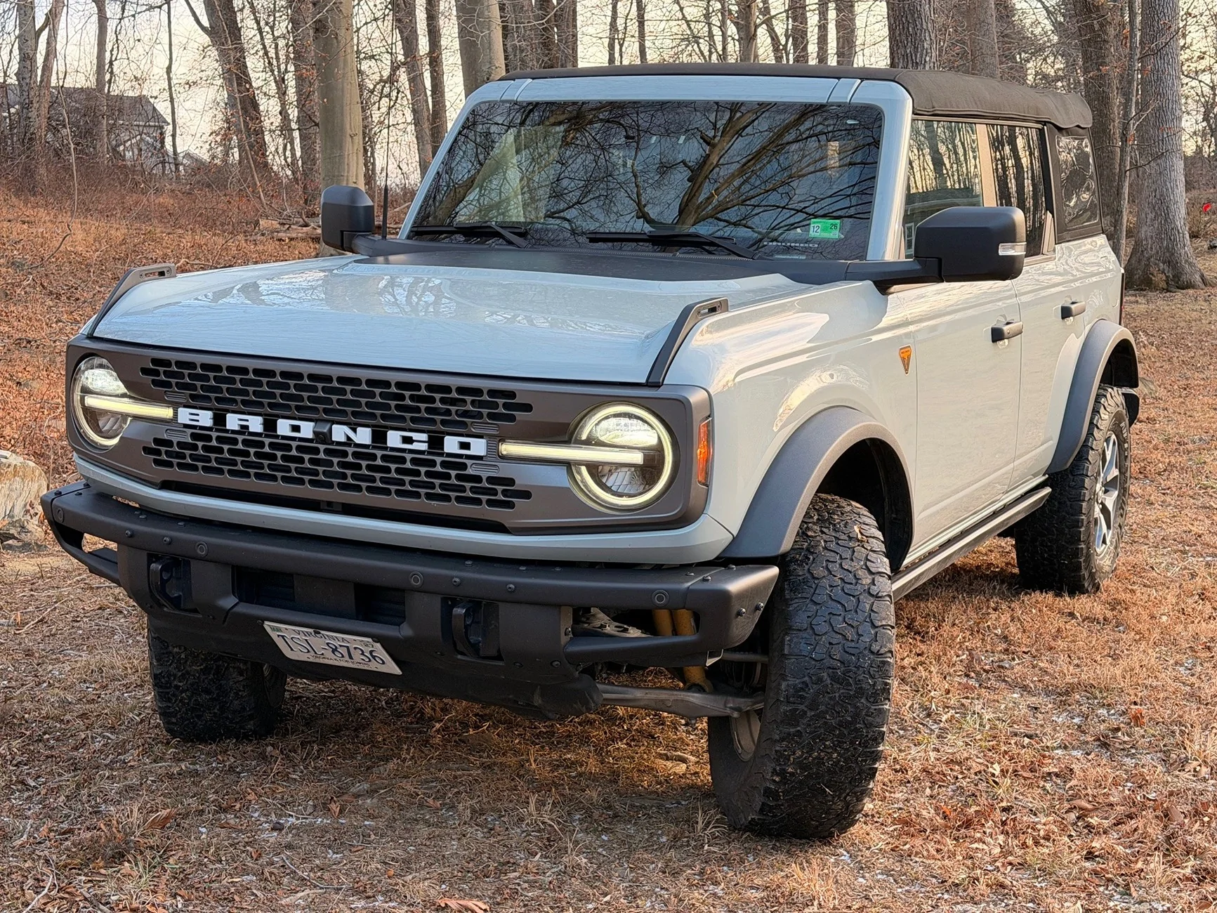 Ford Bronco 4 Door Badlands Coyote Gray Soft top Front Left