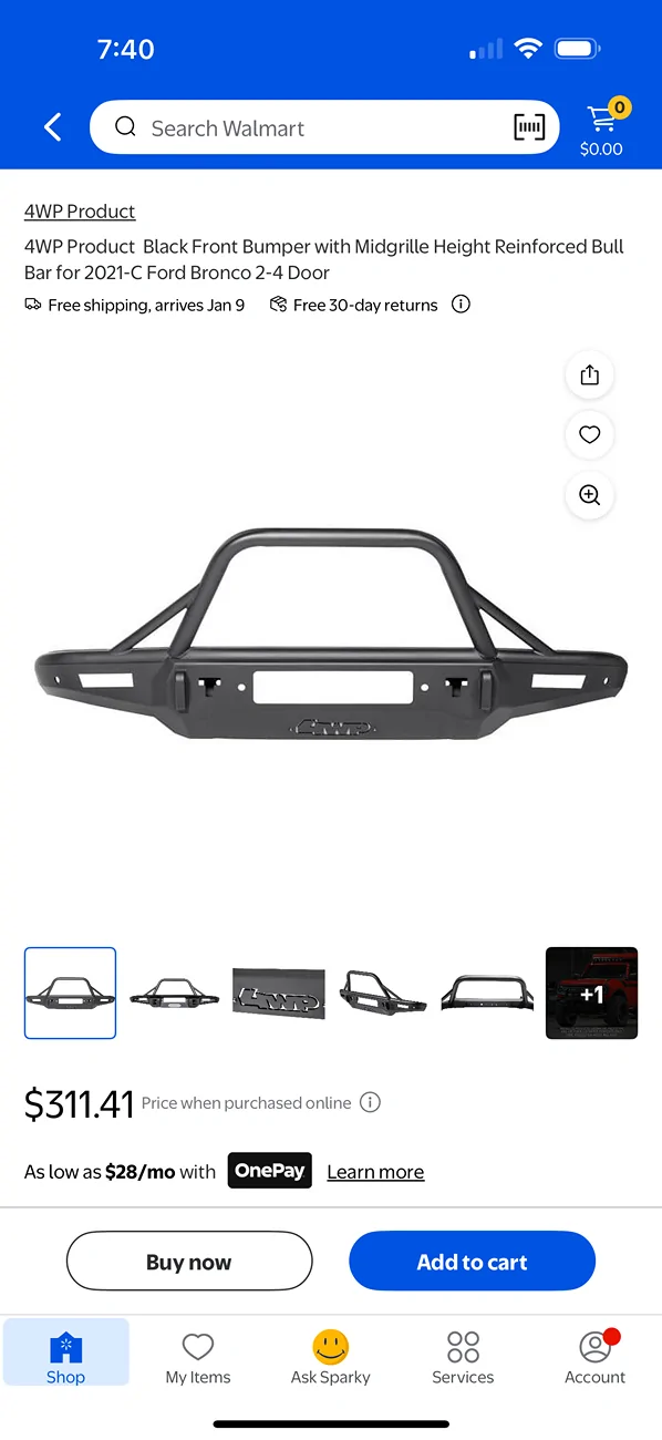 Ford Bronco 4 Wheel Parts Front Bumper IMG_9635