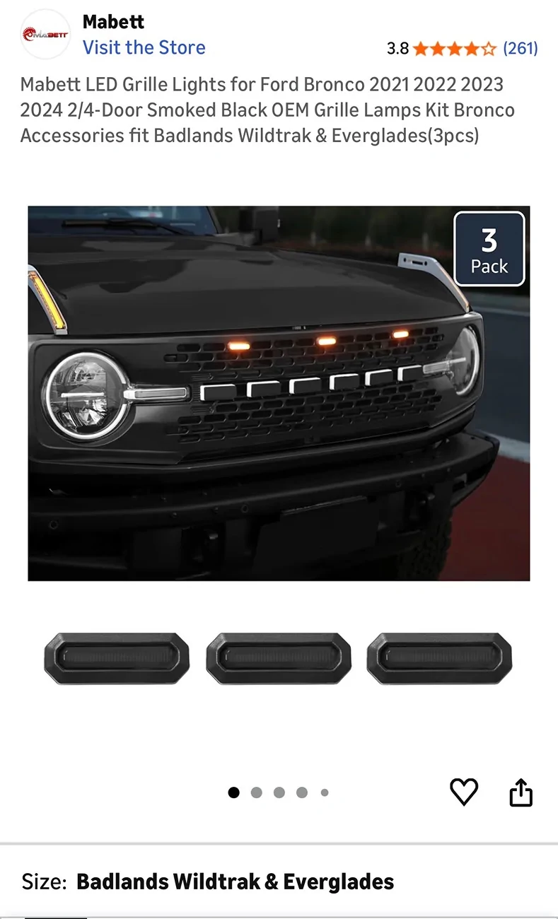 Ford Bronco Best Grille lights for Badlands? IMG_6158