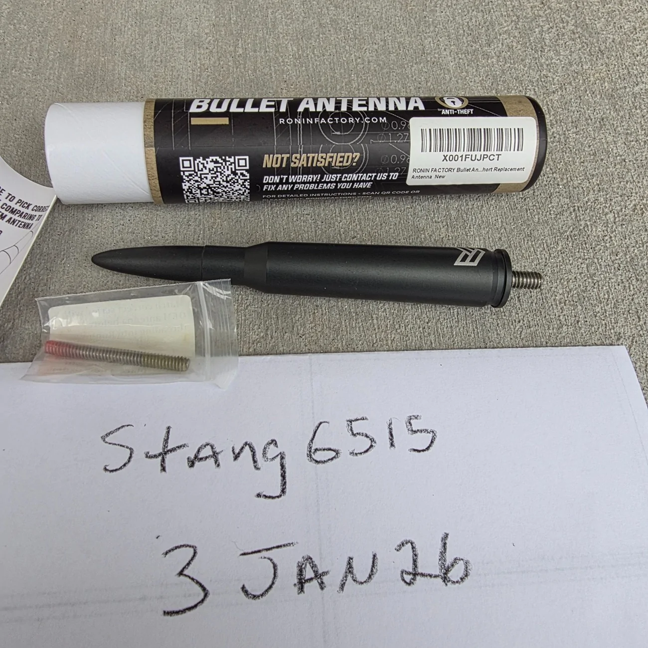 Ford Bronco Ronin 50 cal. bullet antenna tuff lock model 20260103_142243_resized