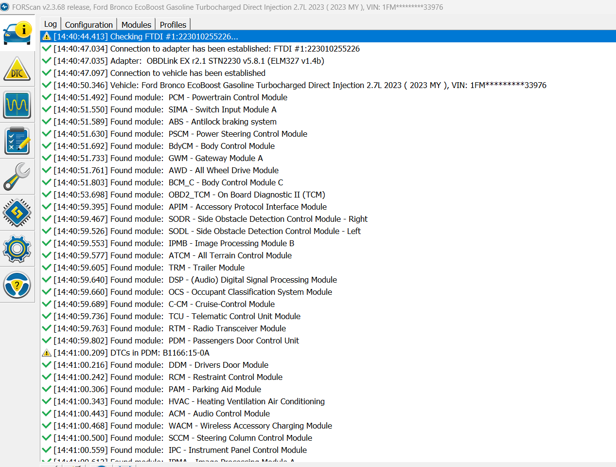 Ford Bronco GOAT modes vanished FORscan Screenshot 2026-01-07 144708