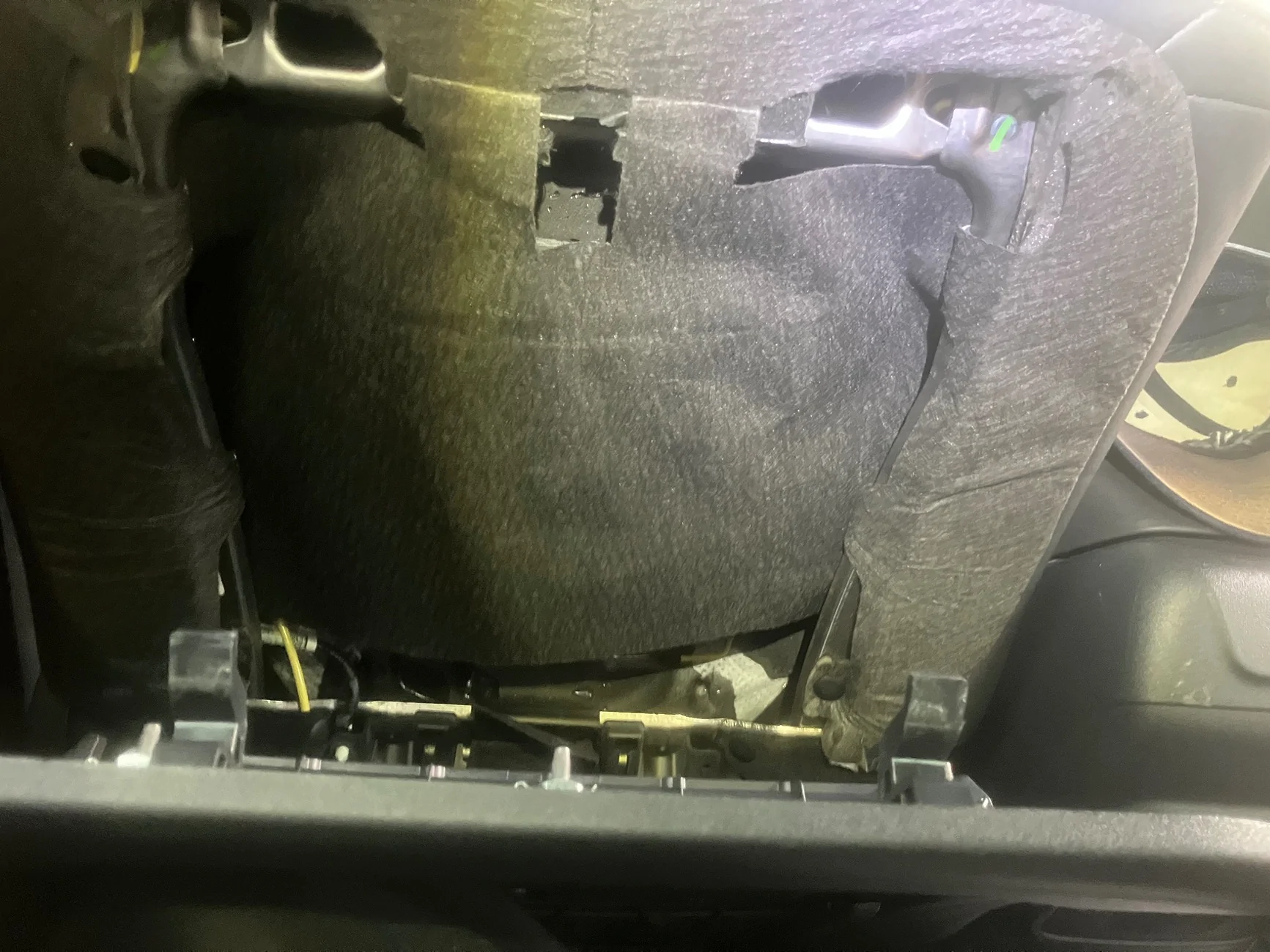 Ford Bronco Seat back fell off IMG_1308