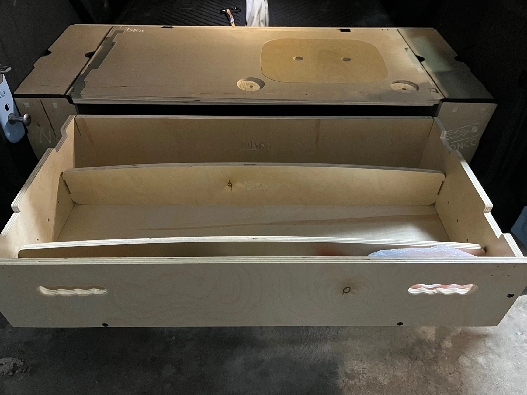 Ford Bronco Wheels & Feels drawer storage system install on a 2024 2 Door IMG_4304