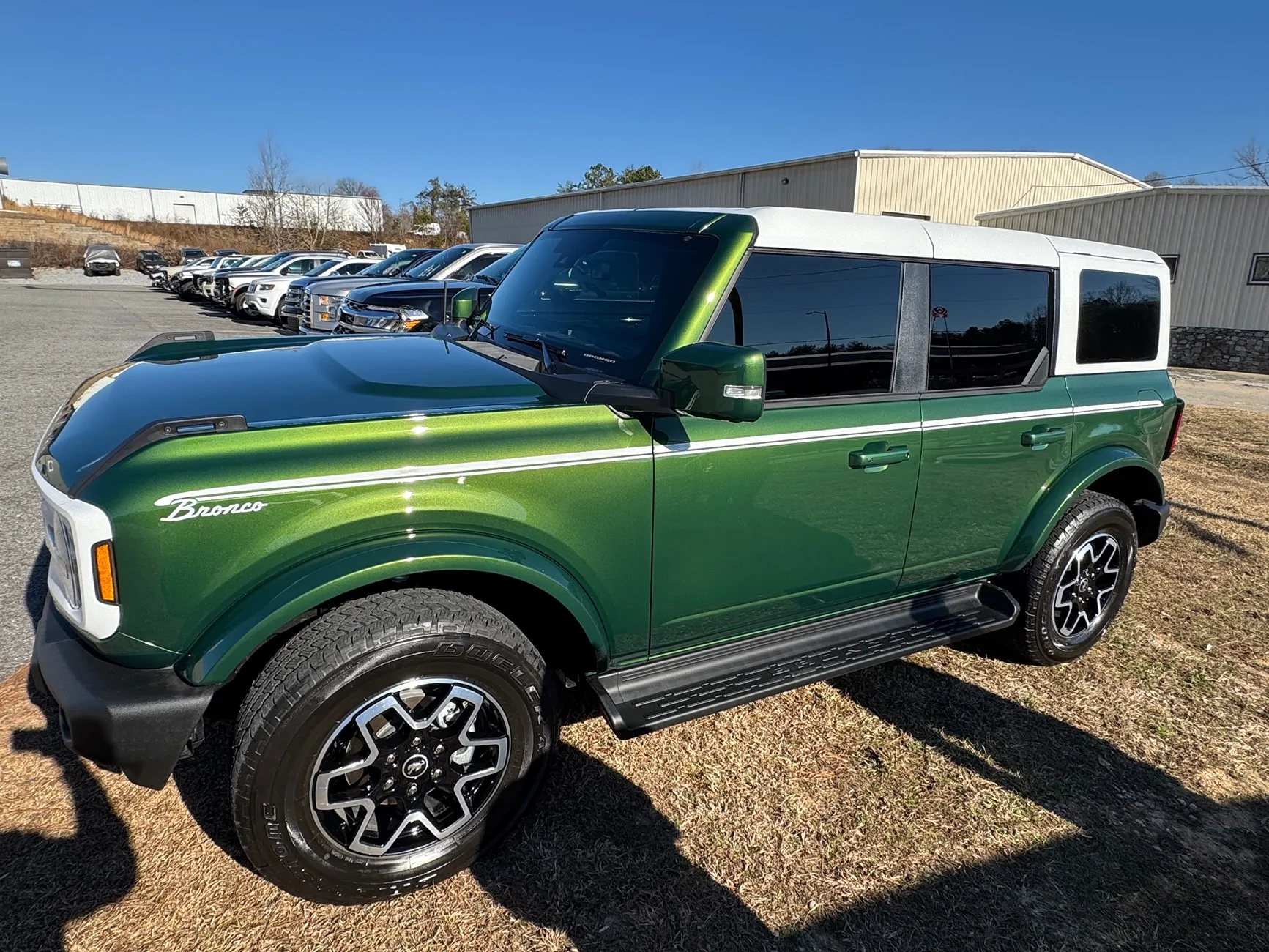 Ford Bronco My New Eruption Green OBX With White Top and Heritage Striping IMG_4026