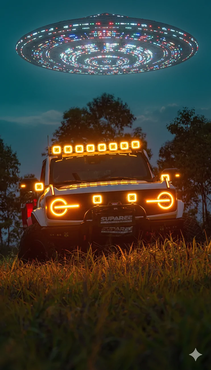 Ford Bronco Guess What Happens When SUPAREE Hyper 5 Lights x12 Mount on the Bronco? lights