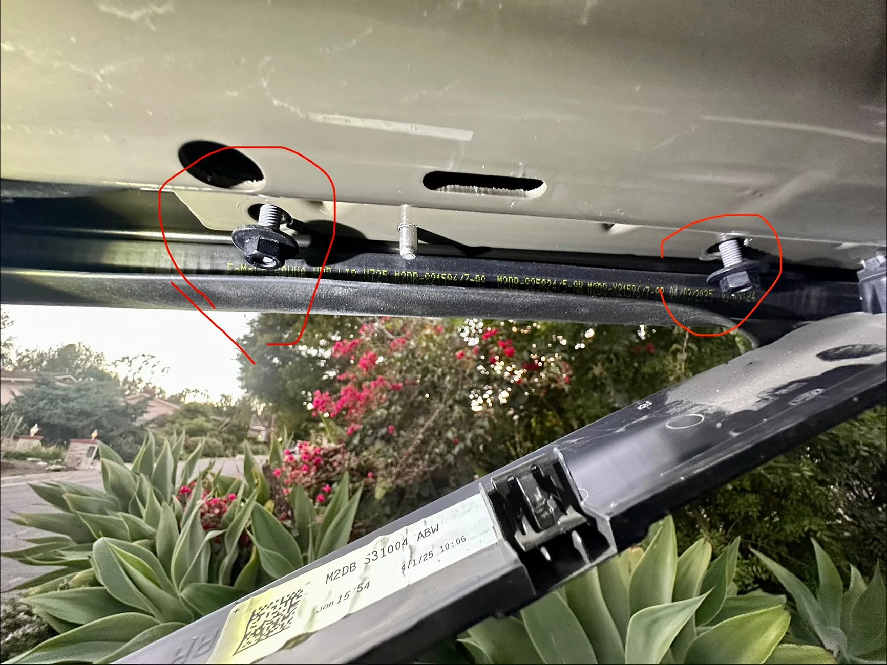 Ford Bronco Loose nuts near the roll bar IMG_3050