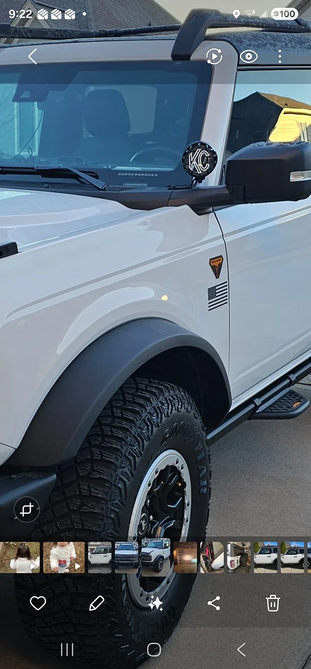 Ford Bronco Round Ditch Lights kc lites look