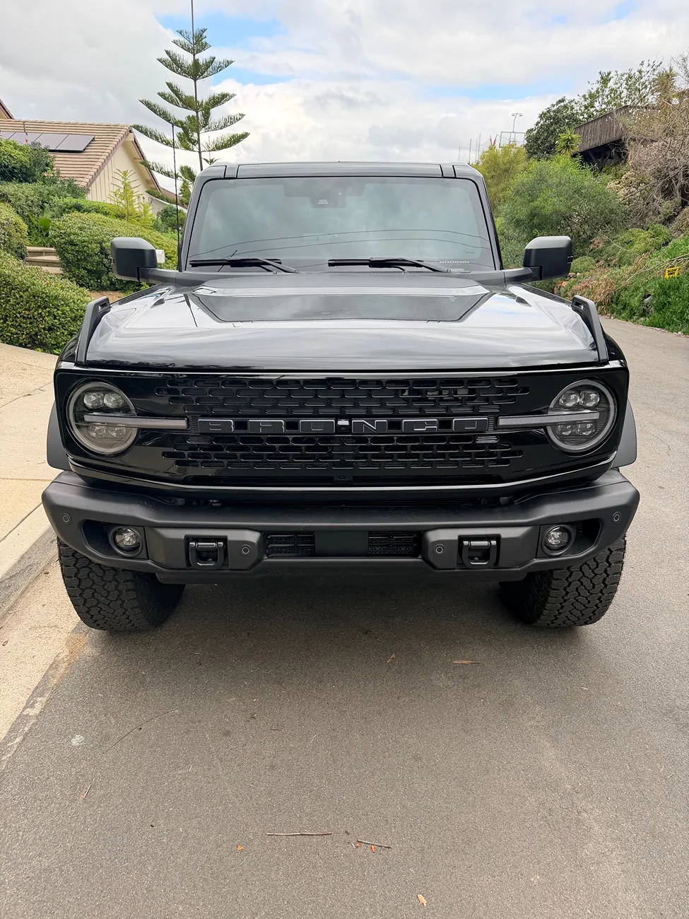 Ford Bronco Putco luminix front emblem lights with black overlay IMG_0854