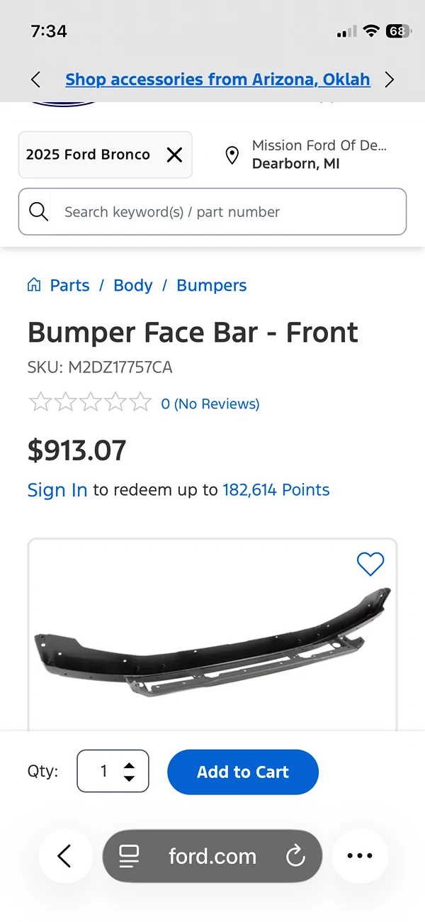 Ford Bronco Bumper replacement IMG_1992
