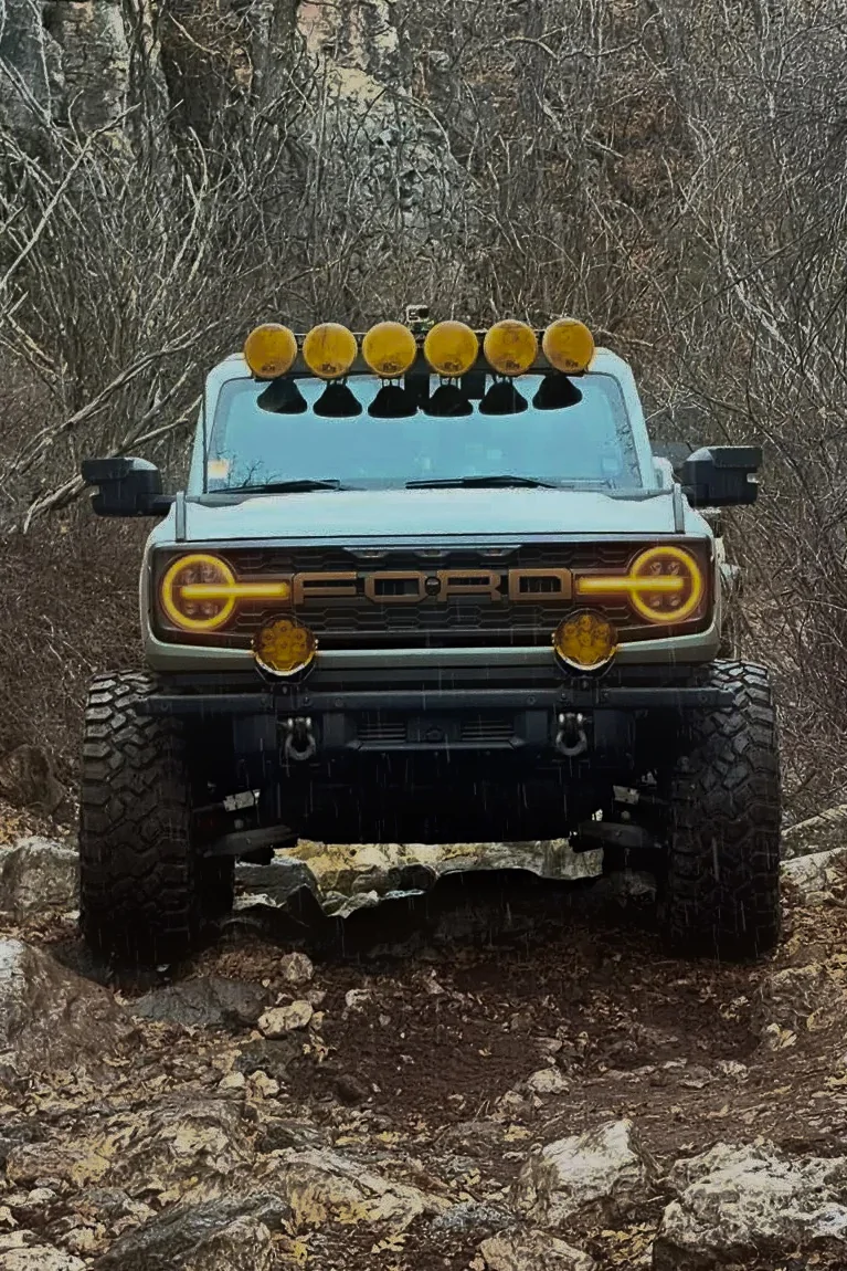 Ford Bronco Installed Suparee Helm 7 lights on front bumper (install video & review) IMG_2831