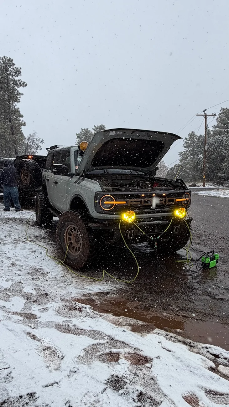 Ford Bronco Installed Suparee Helm 7 lights on front bumper (install video & review) IMG_2624
